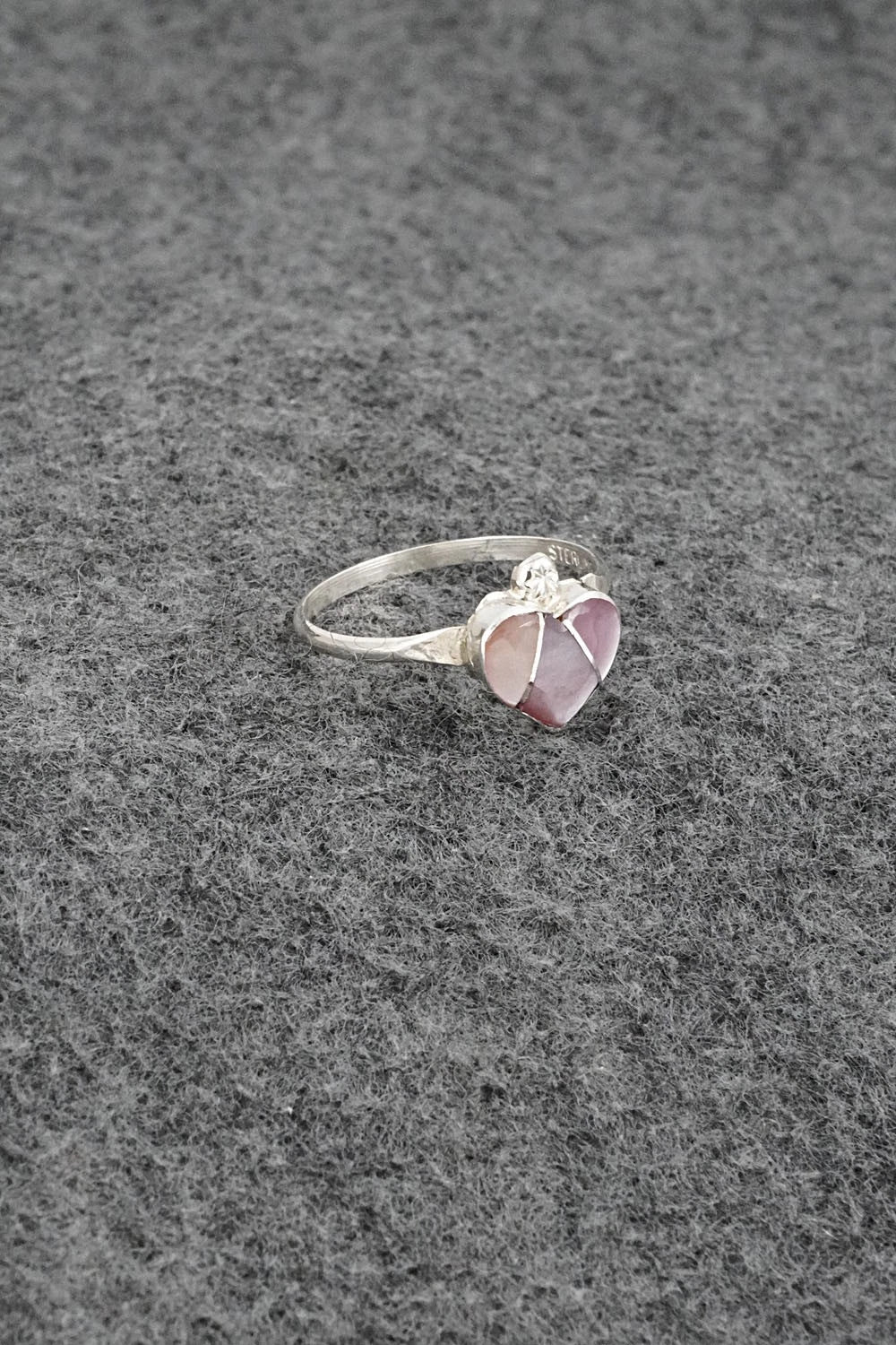 Mother of Pearl & Sterling Silver Ring - Ola Eriacho - Size 8.5