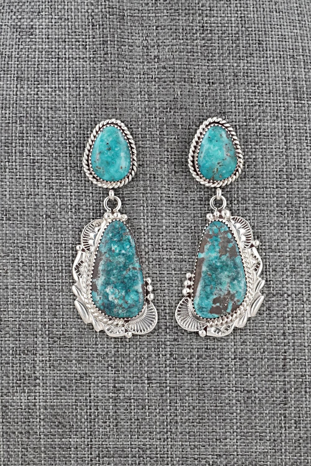 Turquoise & Sterling Silver Earrings - Anthony Brown