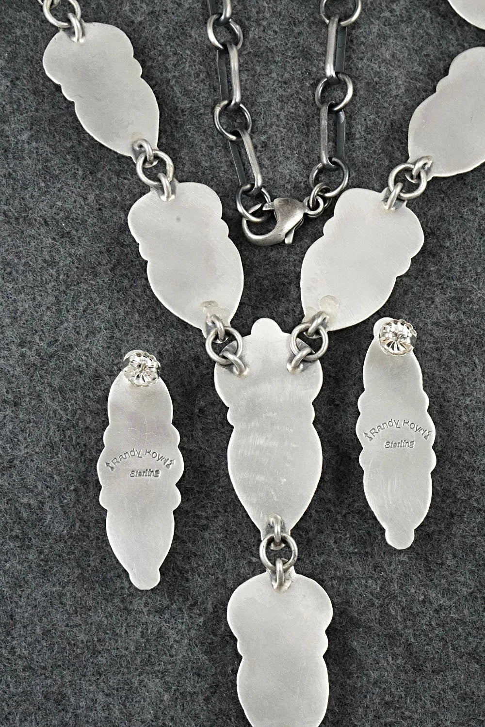 Turquoise & Sterling Silver Necklace and Earrings Set - Randy Boyd
