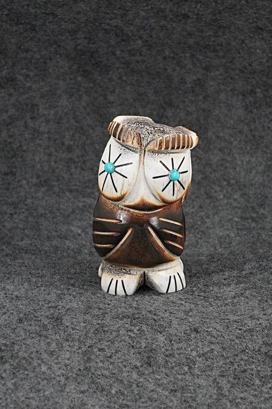 Owl Zuni Fetish Carving - Claudia Peina