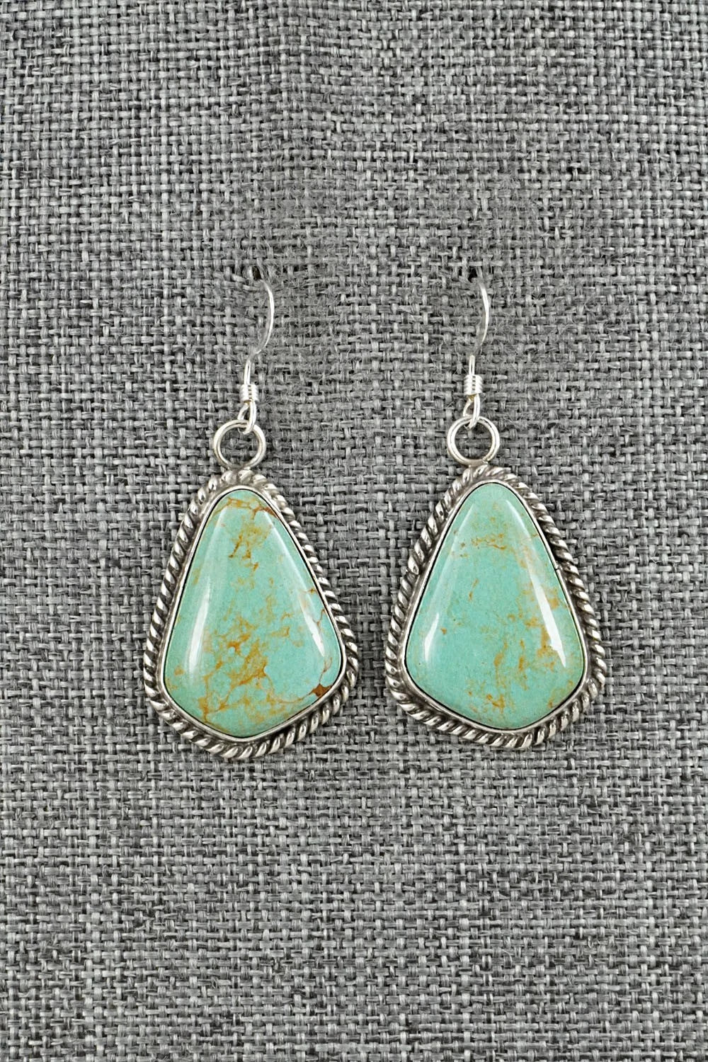 Turquoise & Sterling Silver Earrings - Leona Delgarito