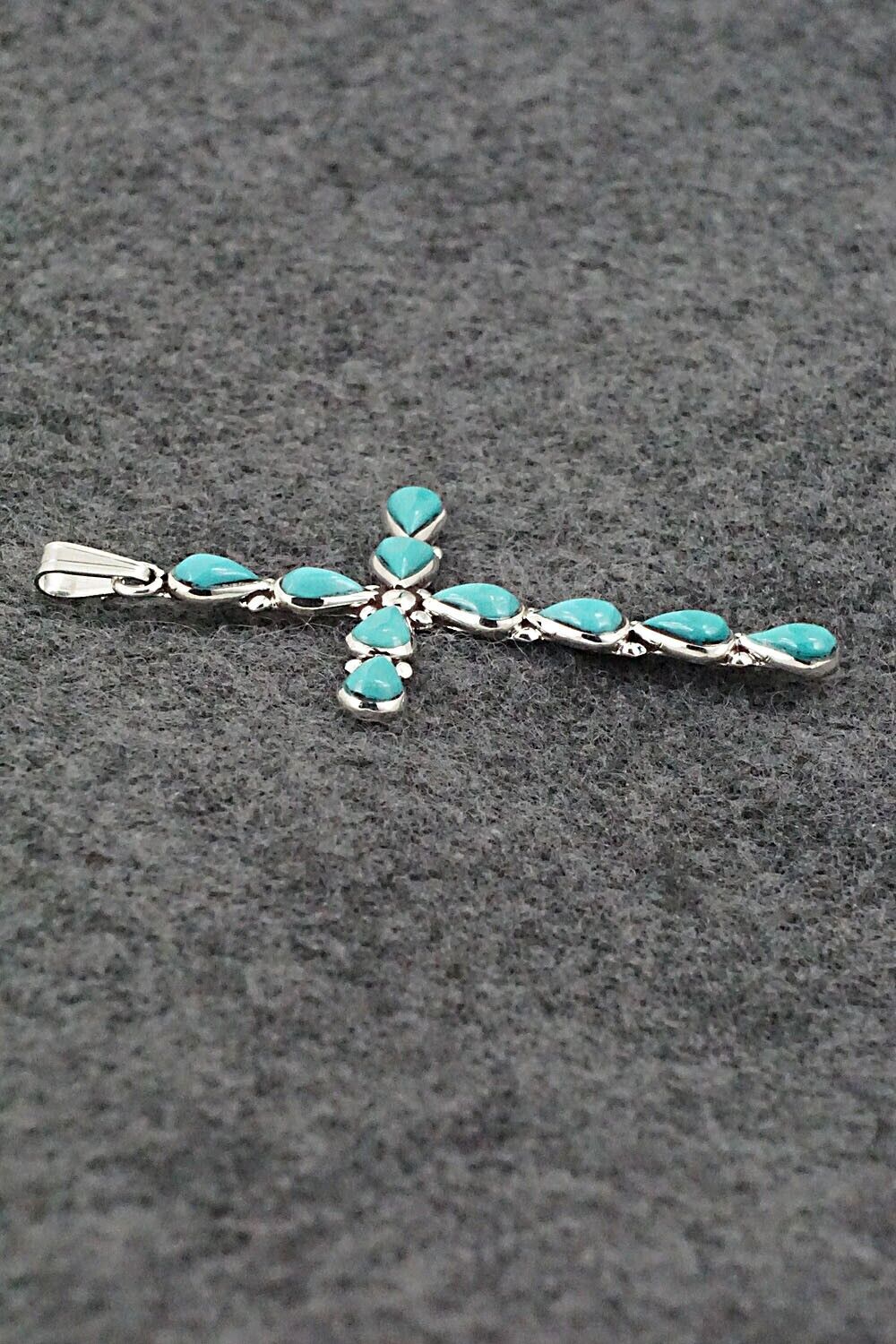 Turquoise & Sterling Silver Pendant - Gina Dosedo