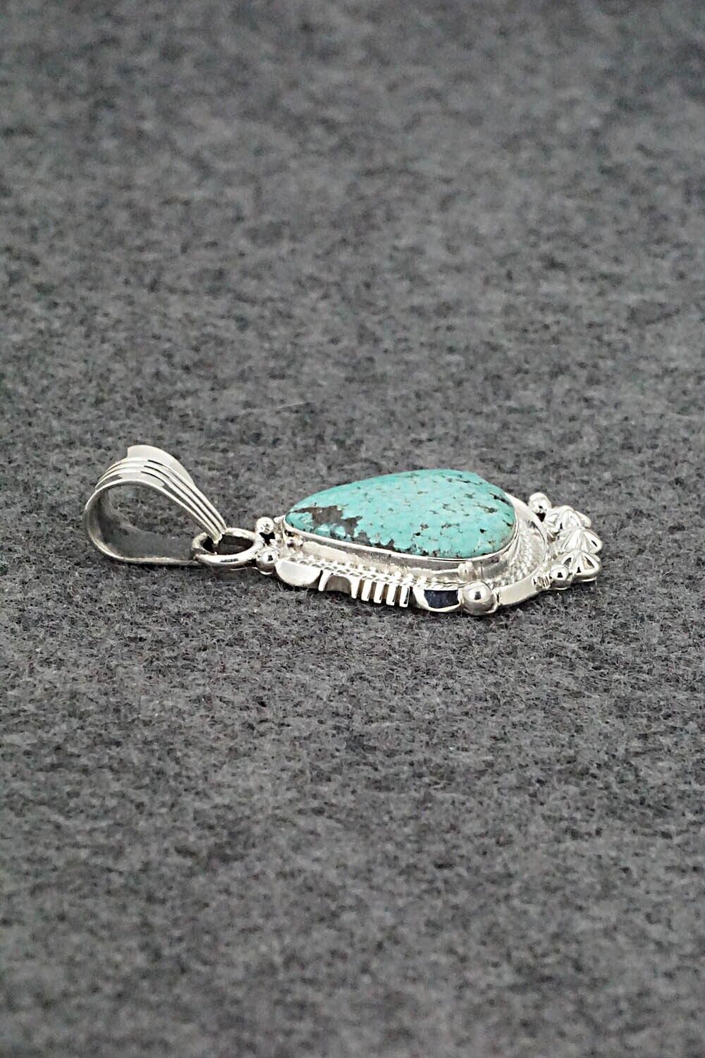 Turquoise & Sterling Silver Pendant - Bobby Platero