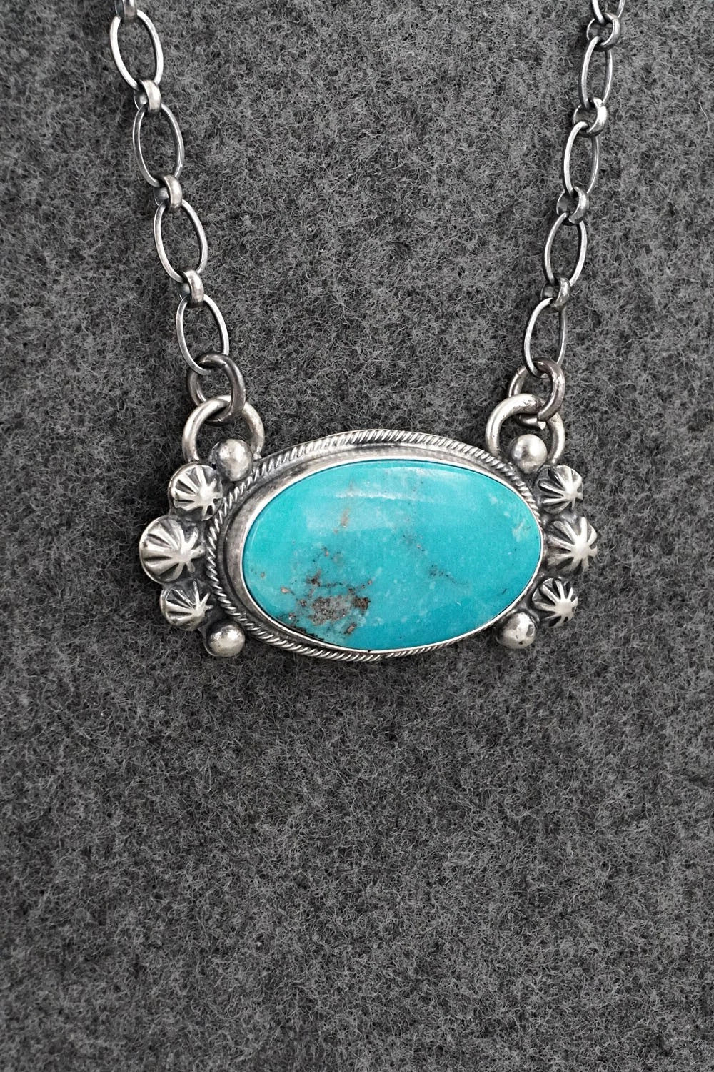 Turquoise & Sterling Silver Necklace - Bobby Johnson