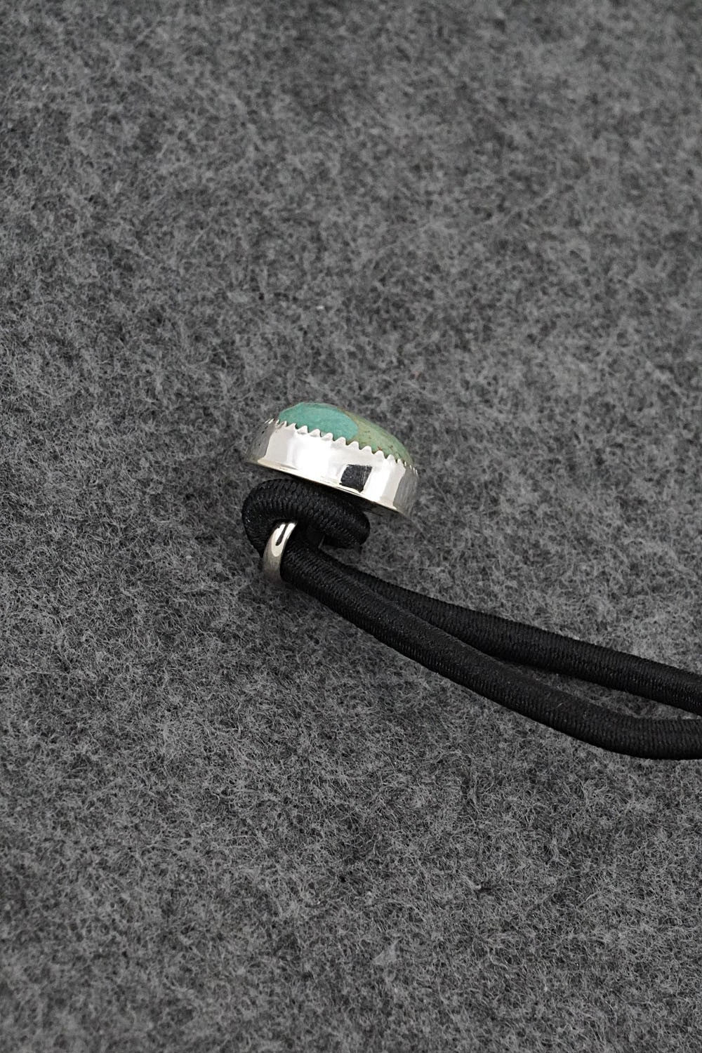 Turquoise & Sterling Silver Hair Tie - Jolene Begay