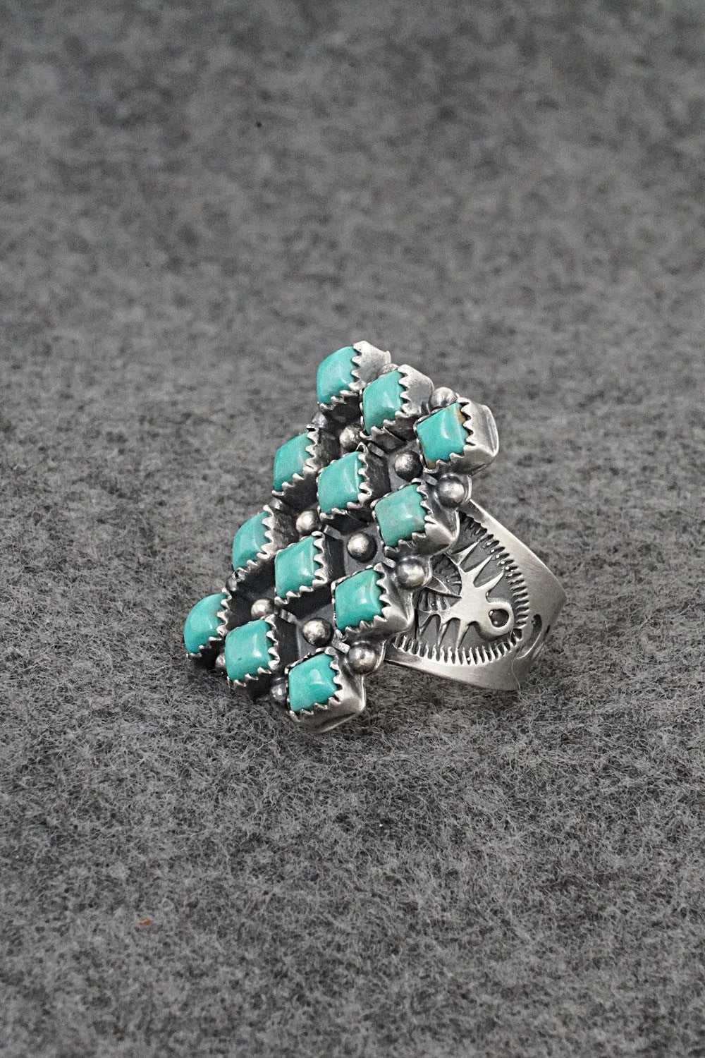 Turquoise & Sterling Silver Ring - Verley Betone - Size 6.5