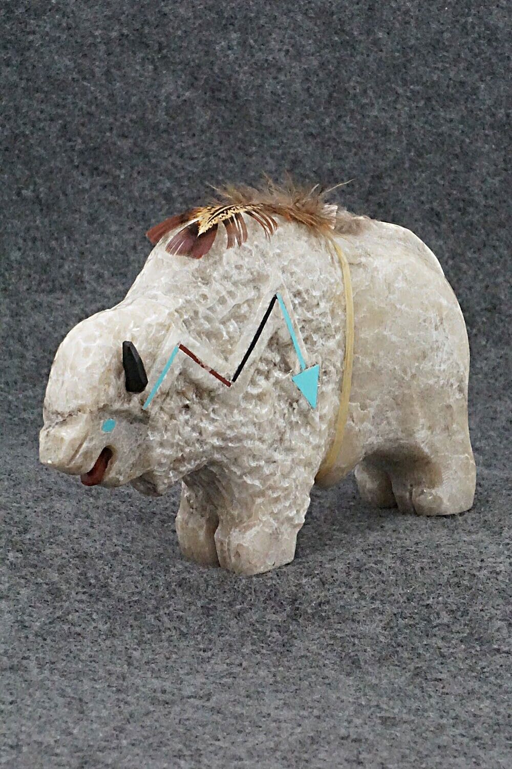 Buffalo Navajo Fetish Carving - Ben Livingston