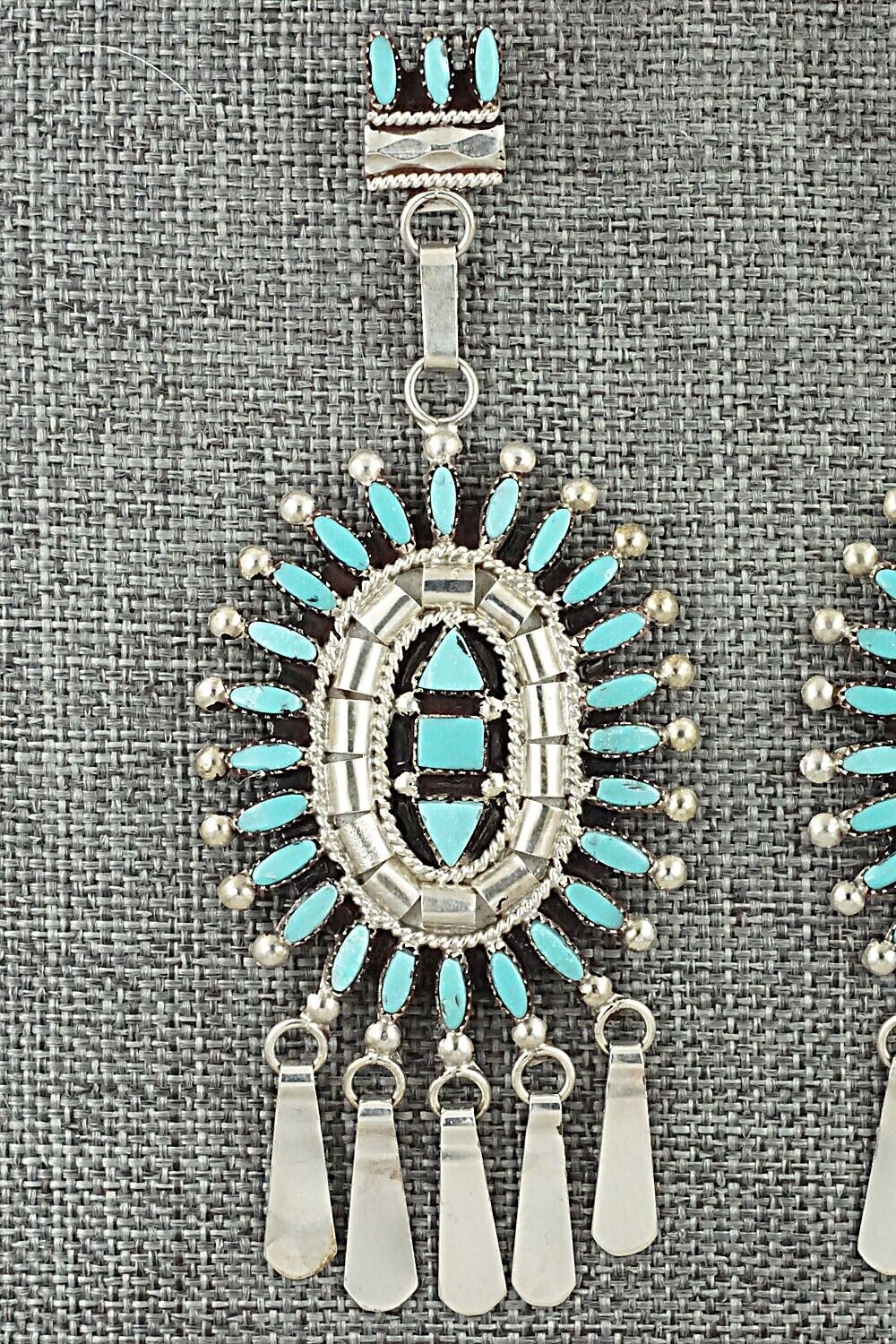 Turquoise & Sterling Silver Earrings - Evonne Hustito