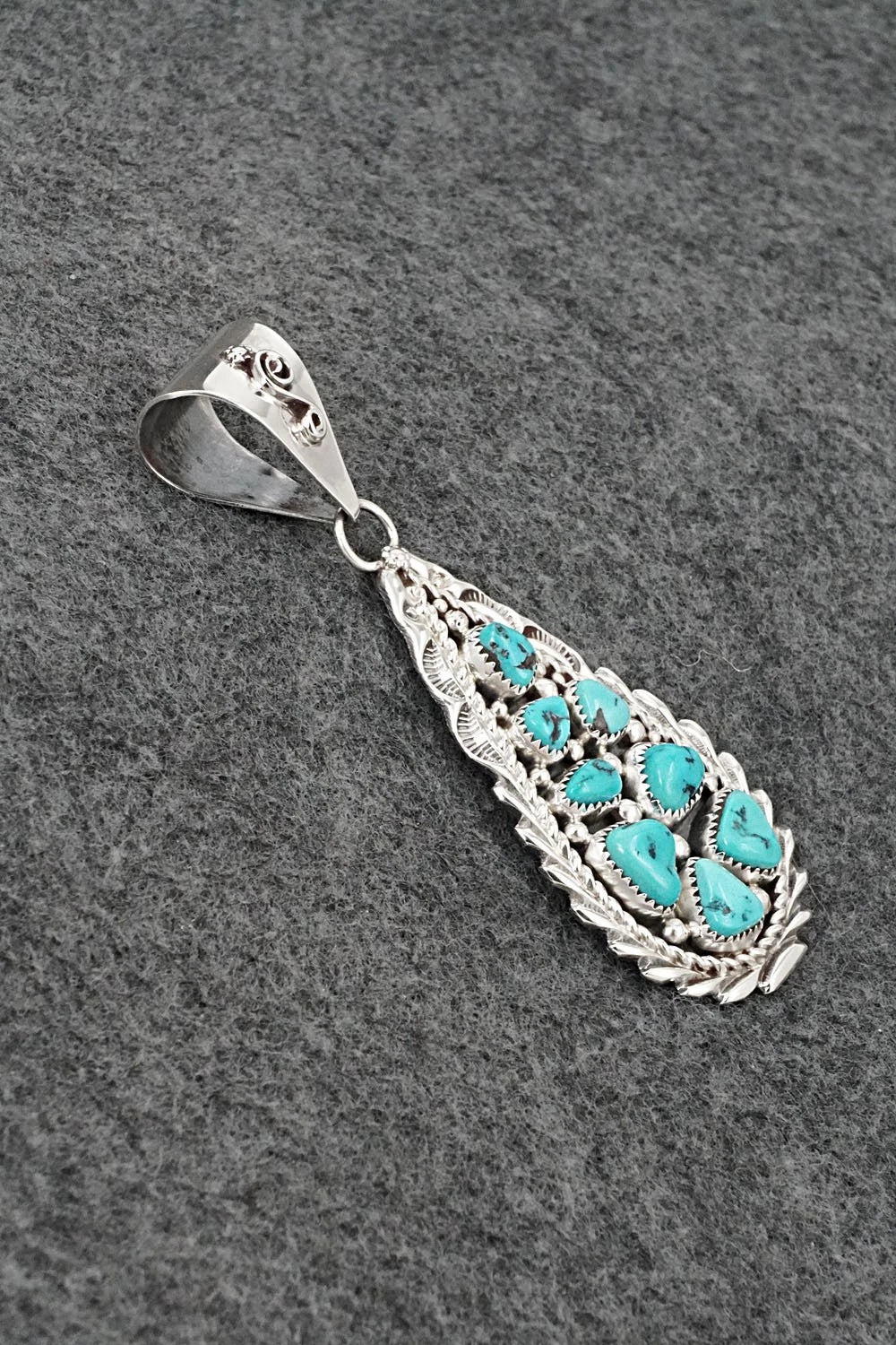 Turquoise & Sterling Silver Pendant - Anthony Brown