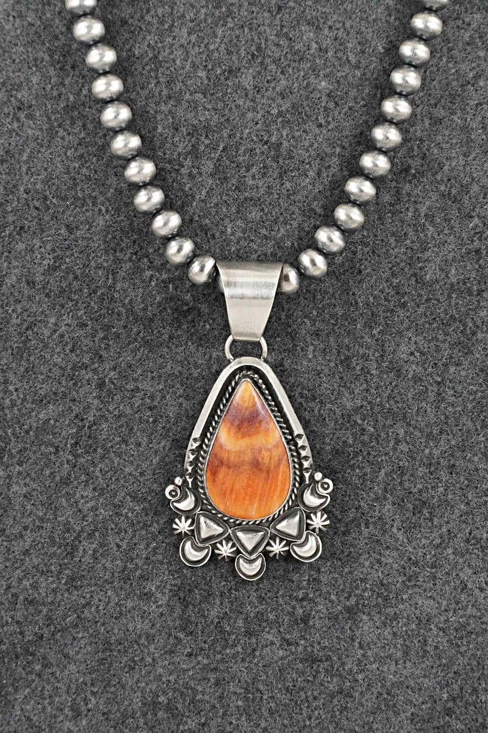 Spiny Oyster & Sterling Silver Necklace - Derrick Gordon