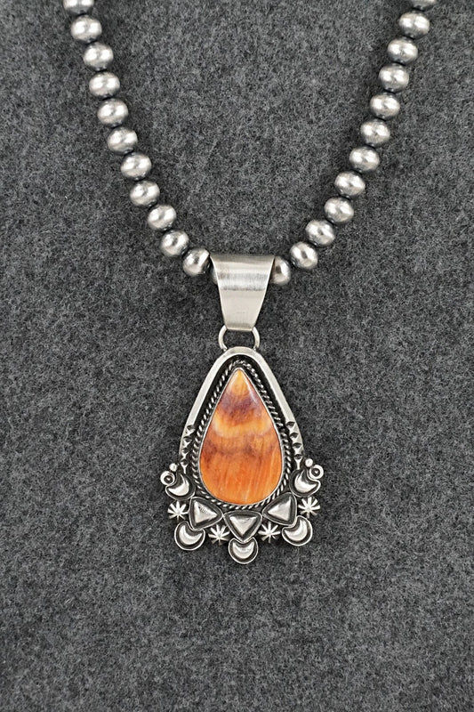 Spiny Oyster & Sterling Silver Necklace - Derrick Gordon