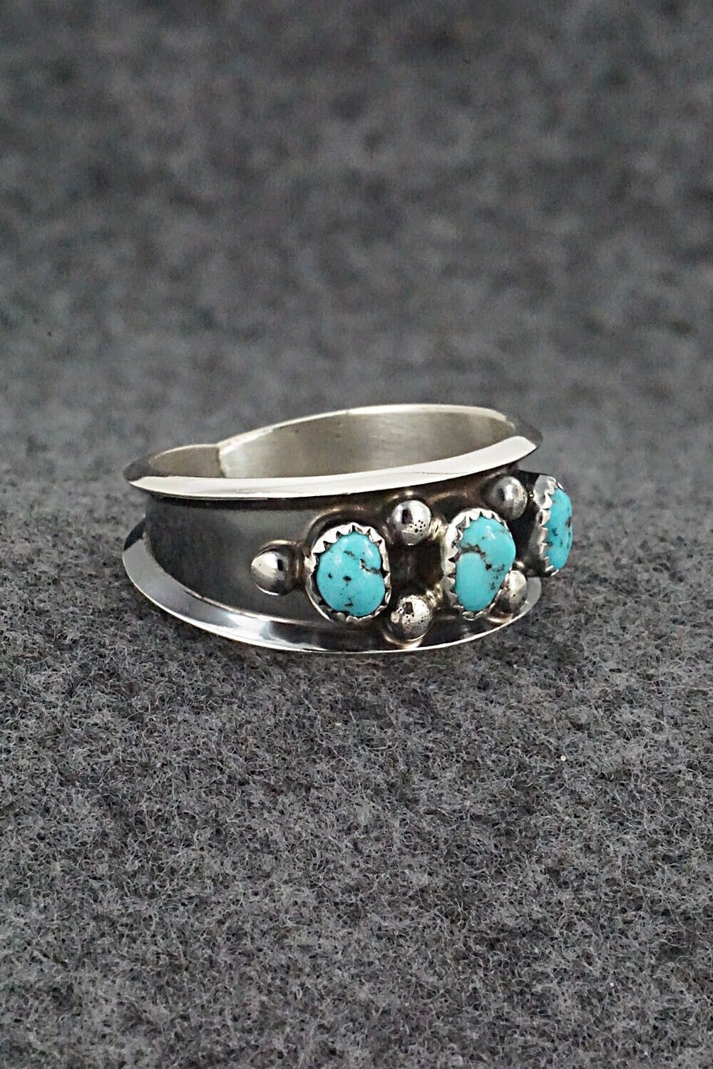 Turquoise & Sterling Silver Ring - Paul Largo - Size 11.75