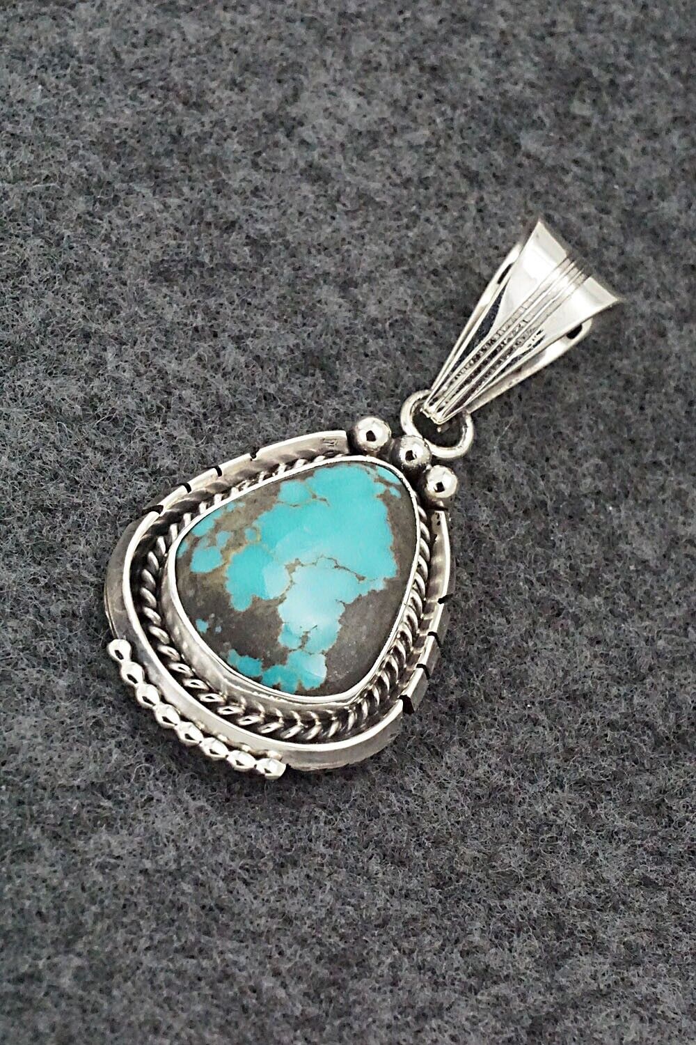 Turquoise & Sterling Silver Pendant - Samuel Yellowhair