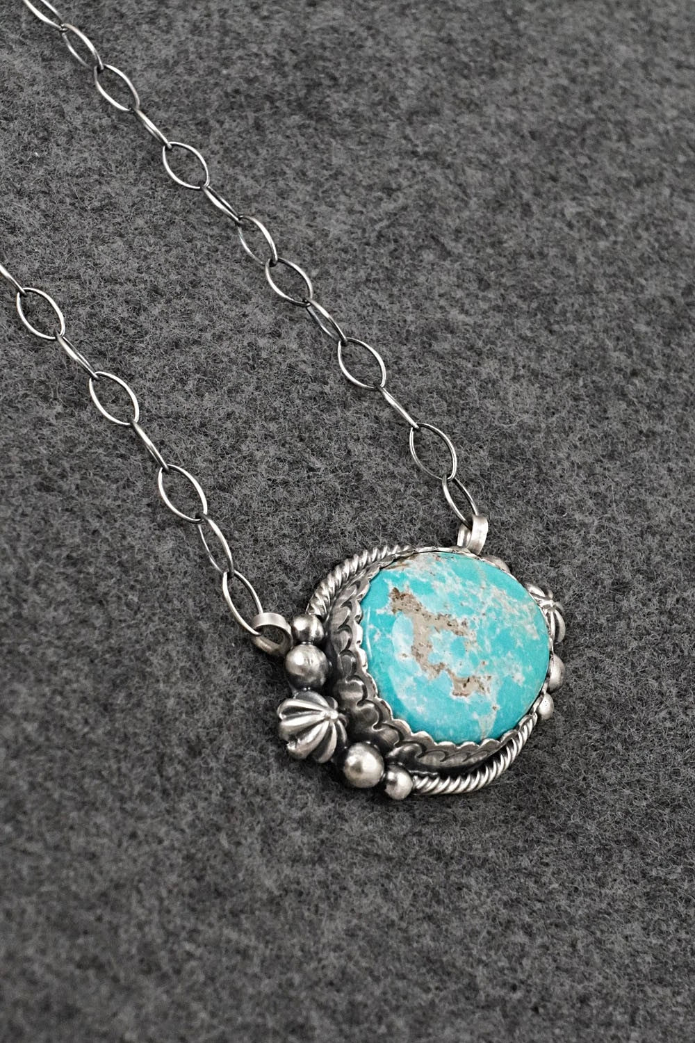 Turquoise & Sterling Silver Necklace - Mark Yazzie
