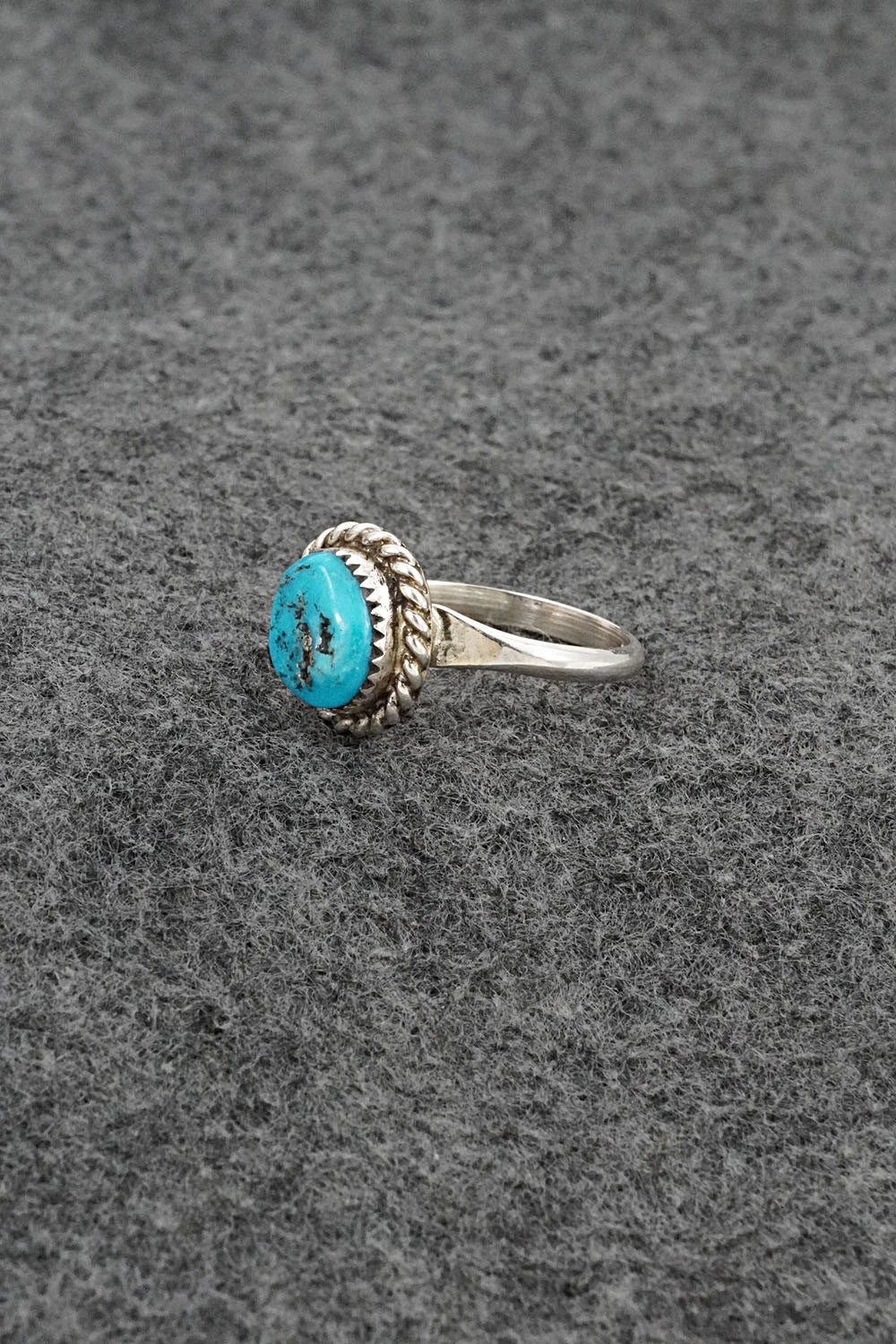 Turquoise & Sterling Silver Ring - Darius Arviso - Size 7.75