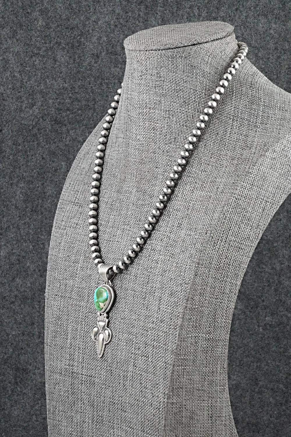 Turquoise & Sterling Silver Necklace - Gary Shorty