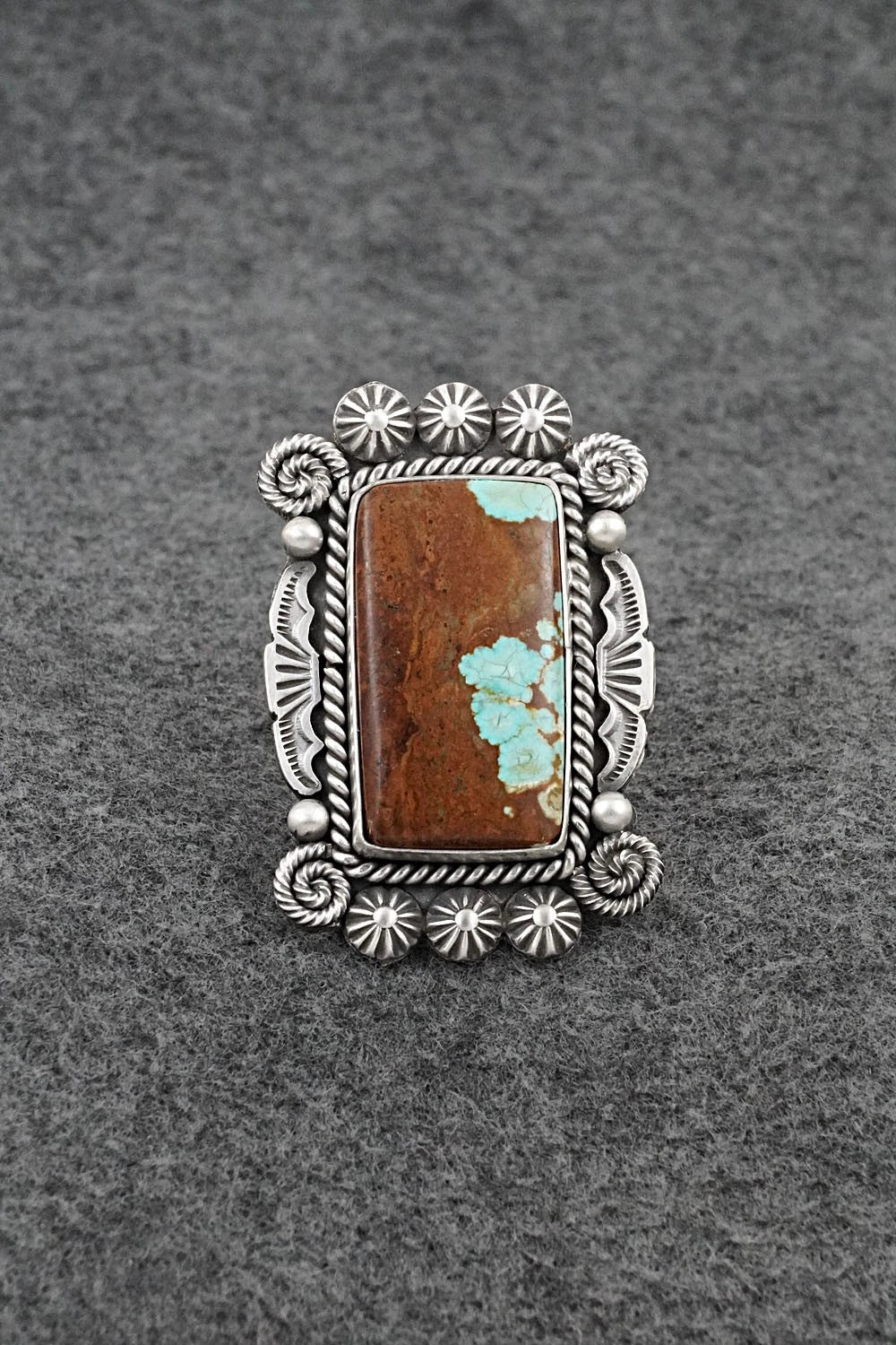 Turquoise & Sterling Silver Ring - Michael Calladitto - Size 9