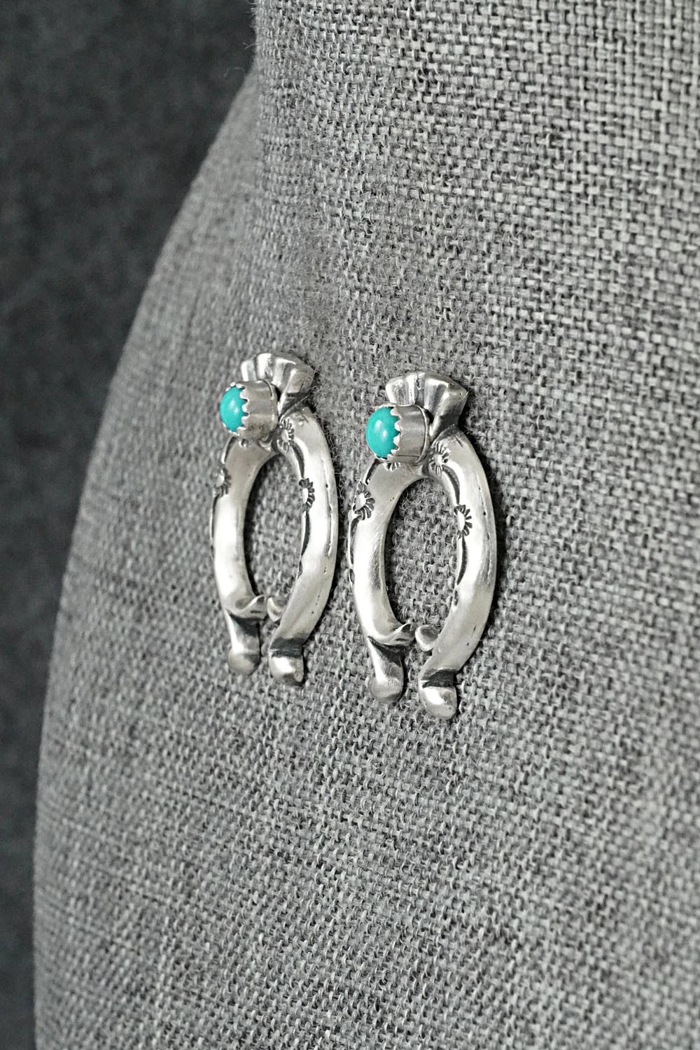 Turquoise & Sterling Silver Earrings - Adrienne Gordon