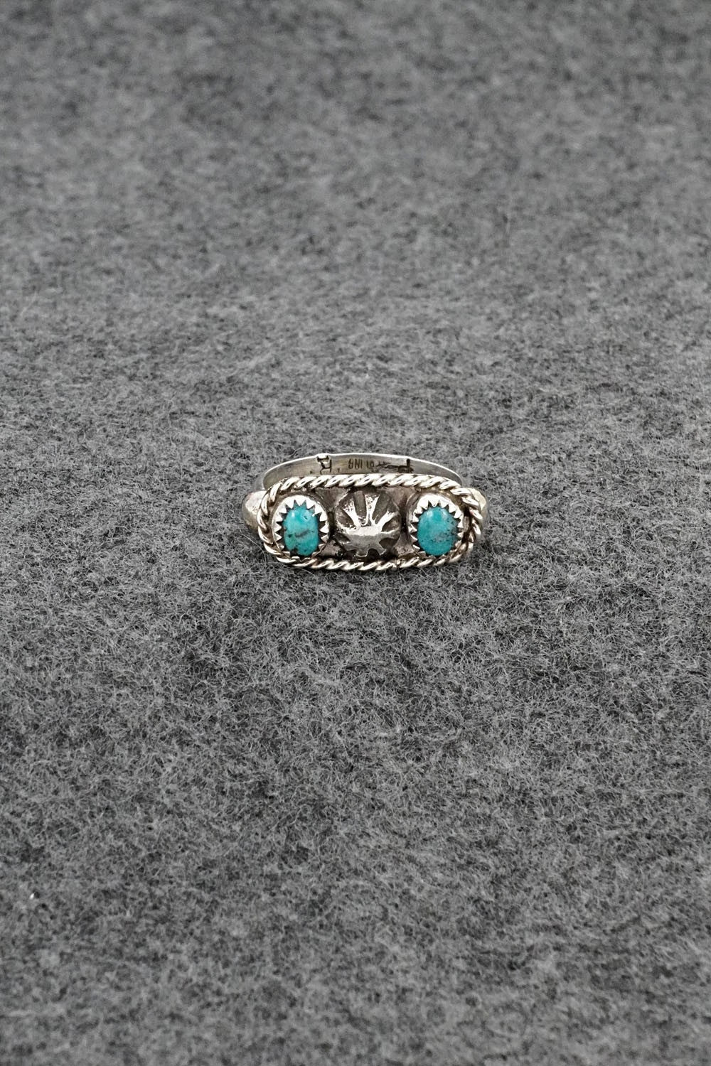 Turquoise & Sterling Silver Ring - Priscilla Reeder - Size 7.5