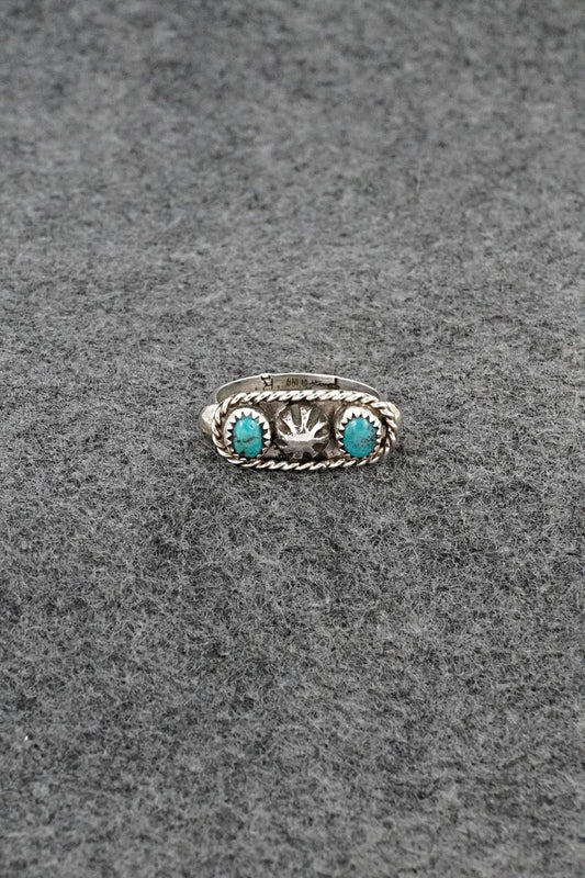 Turquoise & Sterling Silver Ring - Priscilla Reeder - Size 7.5