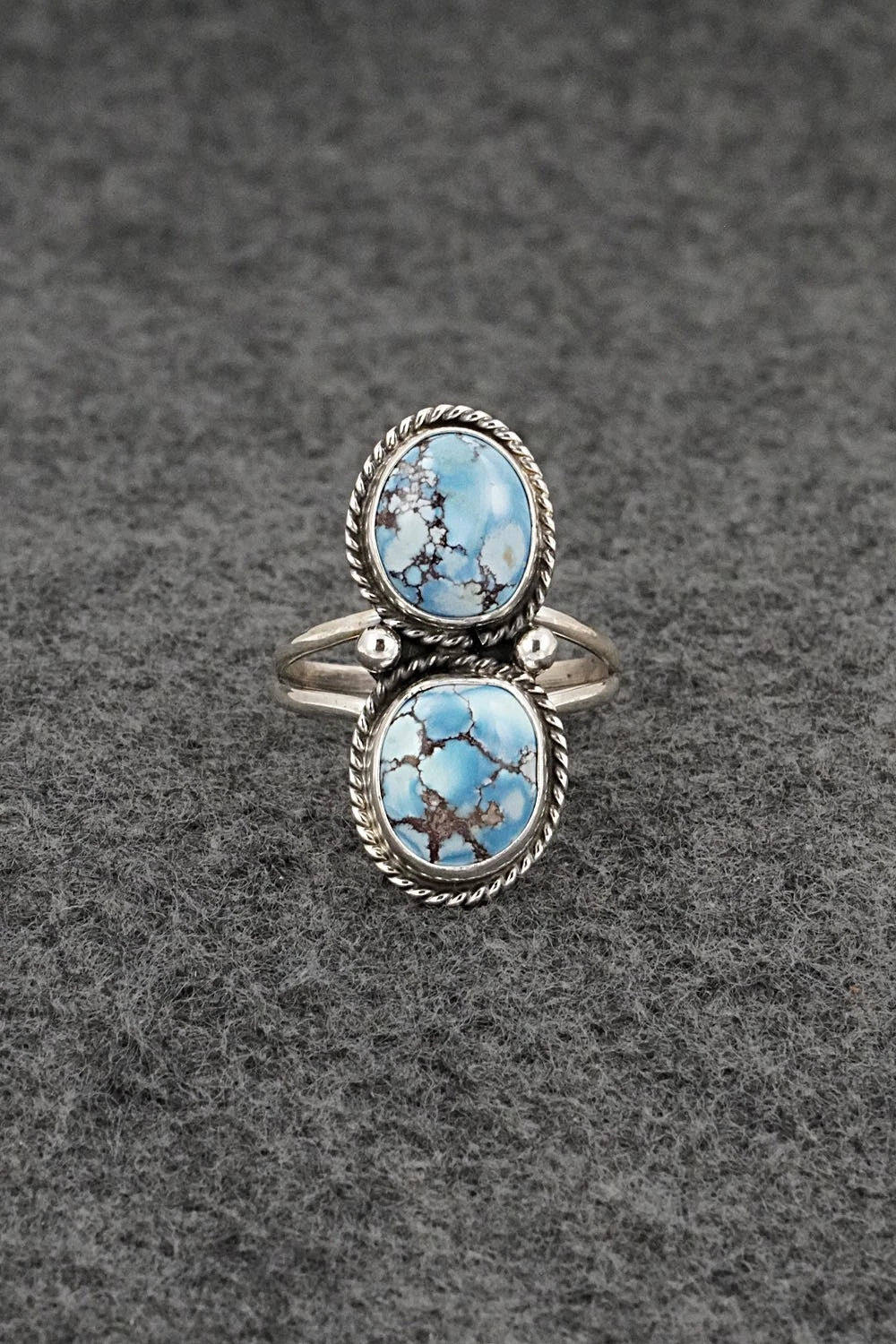 Turquoise & Sterling Silver Ring - Eugene Gruber - Size 9