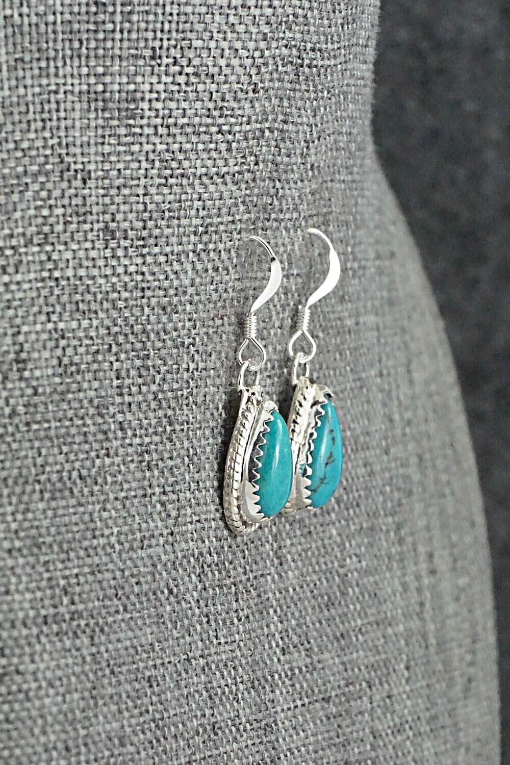 Turquoise & Sterling Silver Earrings - Angeline Platero