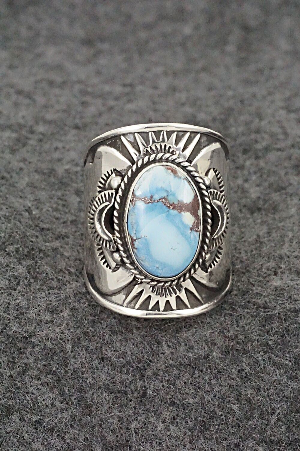 Turquoise & Sterling Silver Ring - Derrick Gordon - Size 8