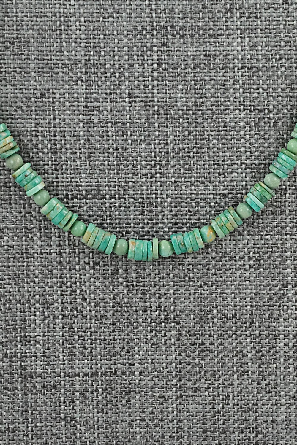 Turquoise & Sterling Silver Necklace 19" - Helen Tsosie