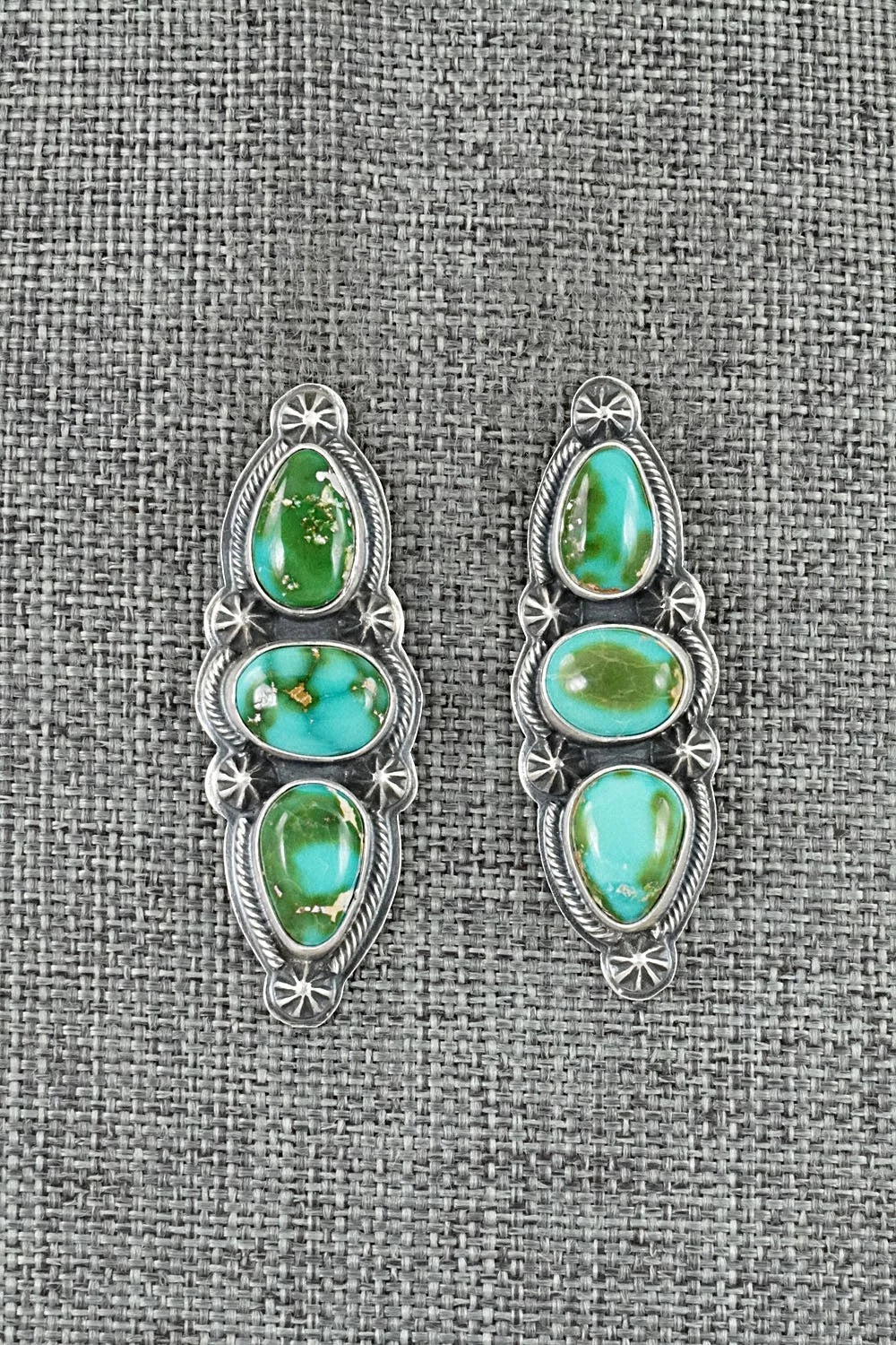 Turquoise & Sterling Silver Necklace and Earrings Set - Randy Boyd