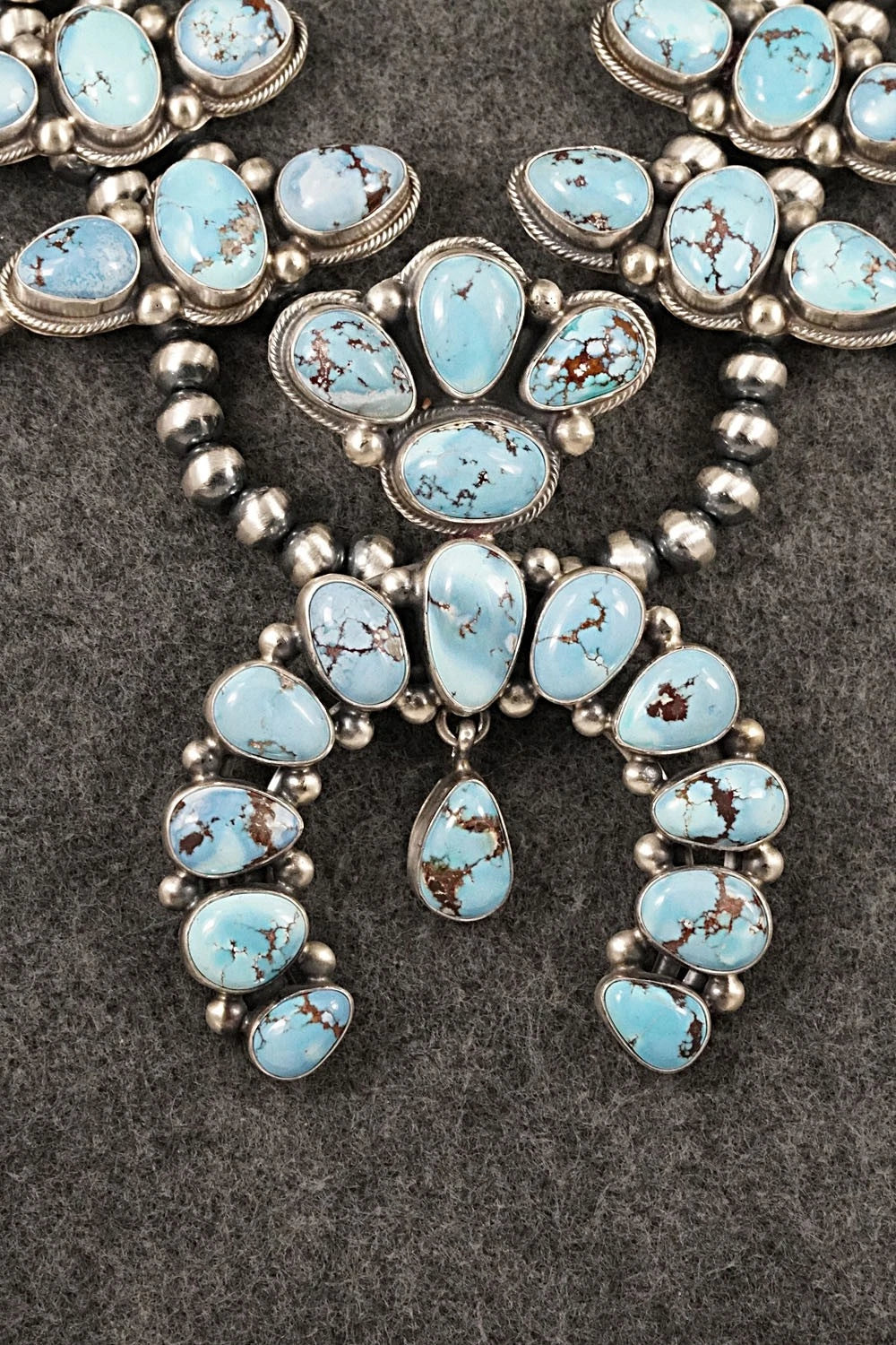 Turquoise & Sterling Silver Squash Blossom Set - Kathleen Livingston