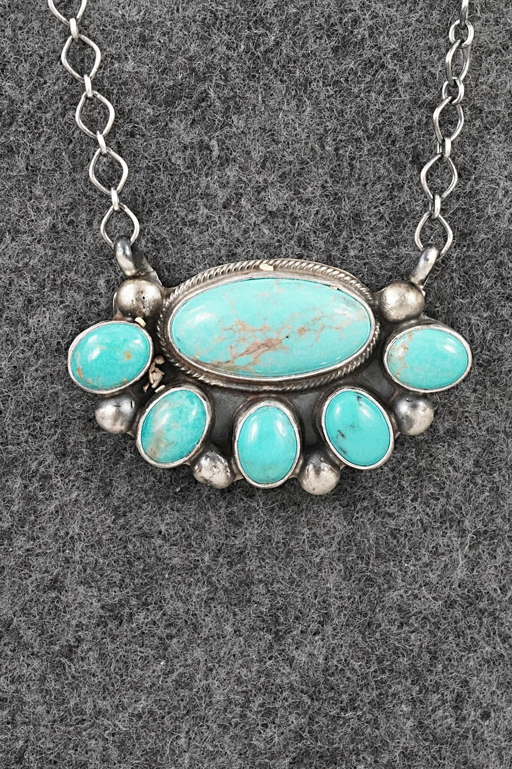 Turquoise & Sterling Silver Necklace - Kathleen Livingston