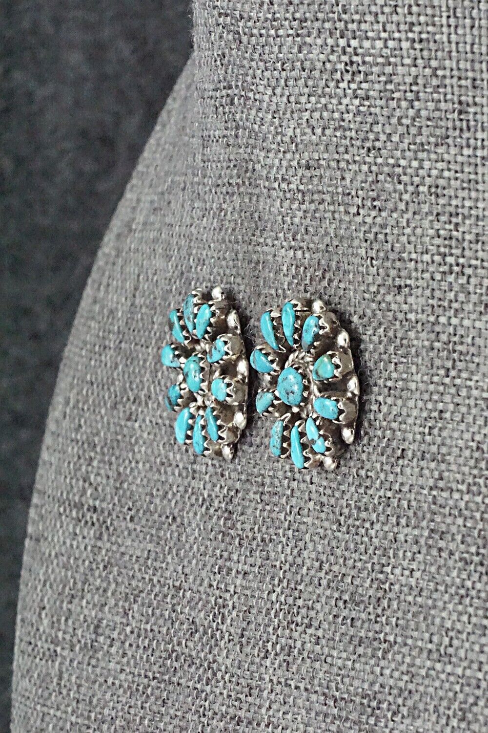 Turquoise & Sterling Silver Earrings - George Gasper