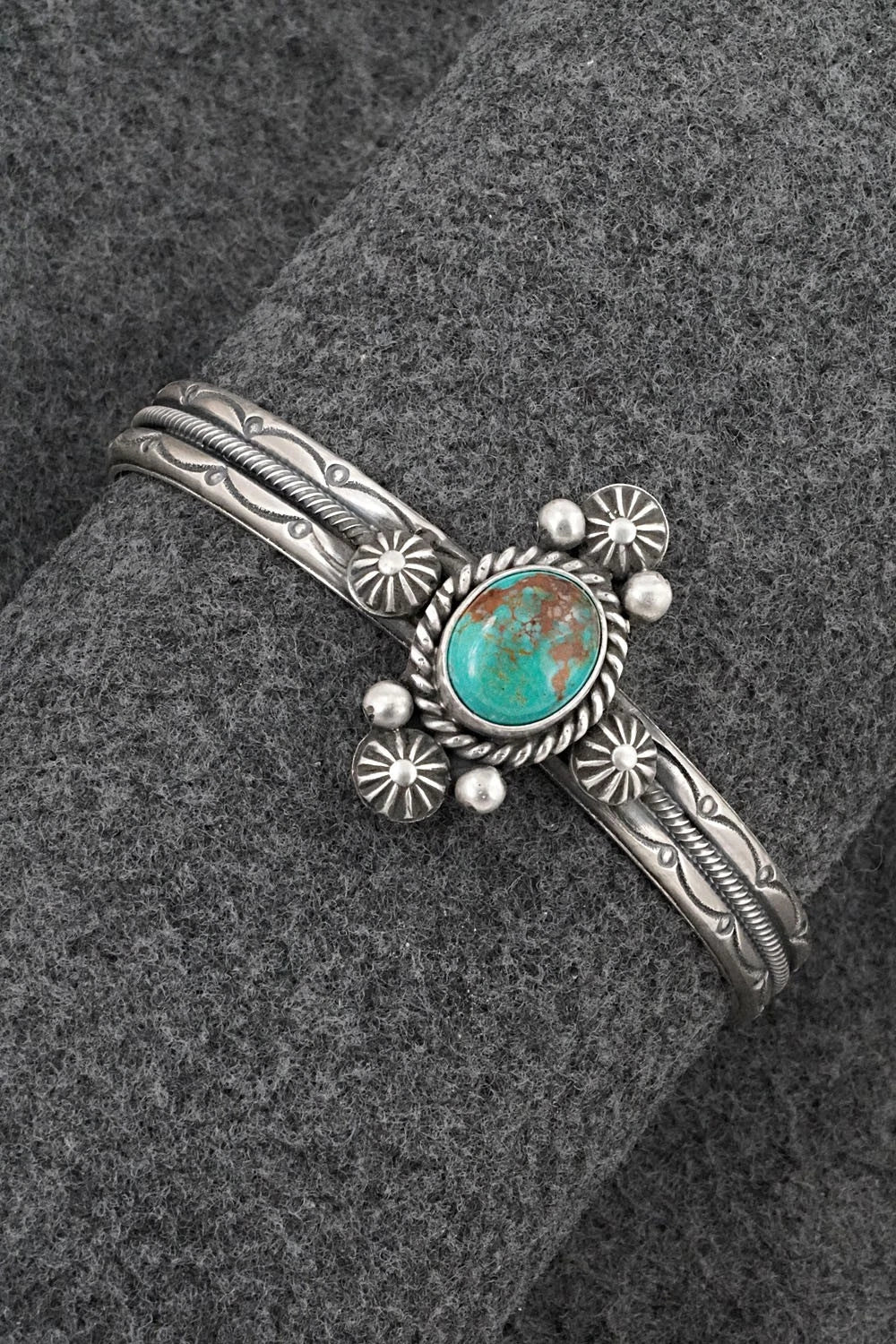 Turquoise & Sterling Silver Bracelet - Michael Calladitto