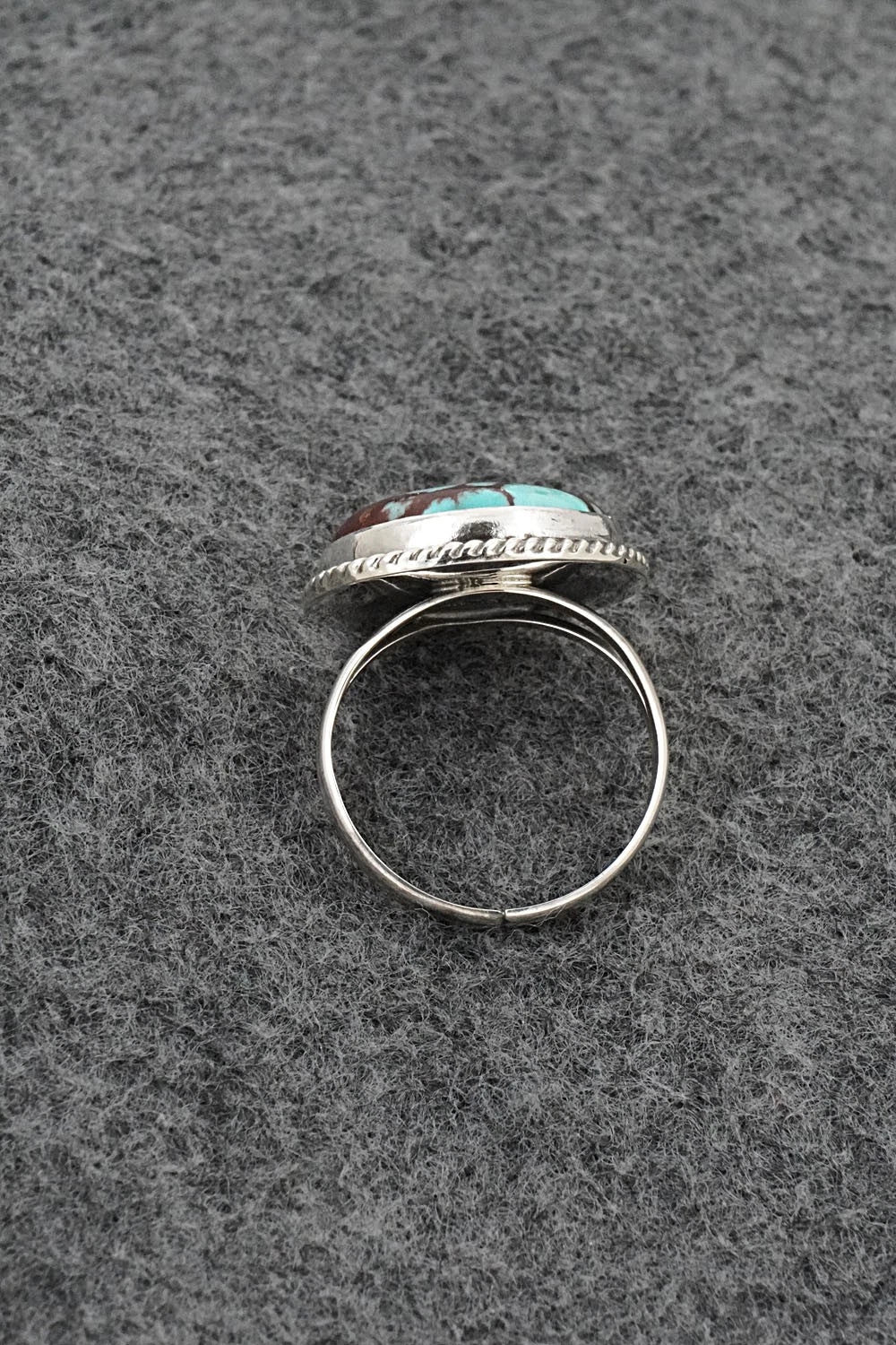 Turquoise & Sterling Silver Ring - Eugene Gruber - Size 7