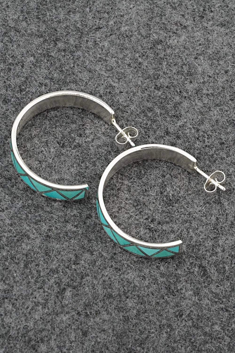 Turquoise & Sterling Silver Earrings - Claudine Haloo
