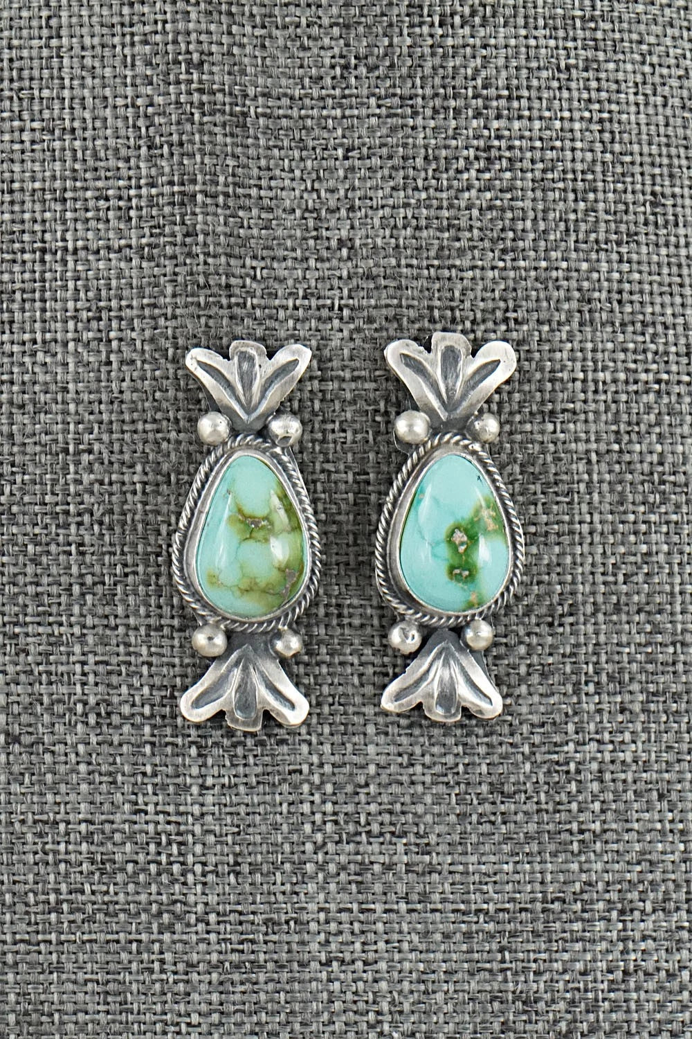 Turquoise & Sterling Silver Squash Blossom Set - Darrin Livingston