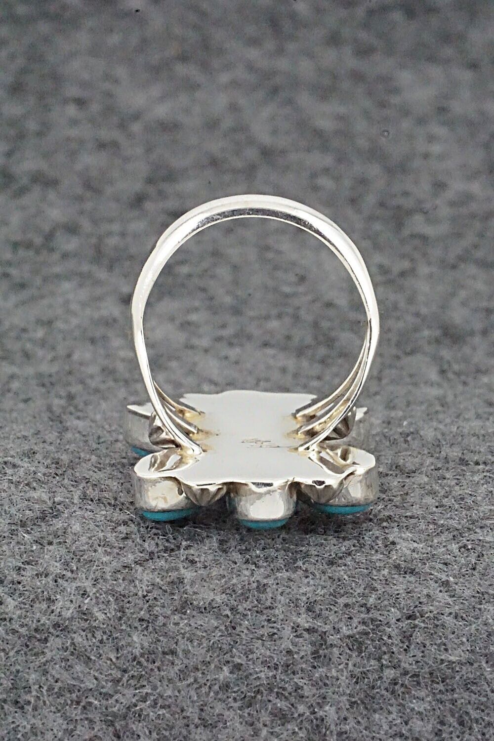 Turquoise & Sterling Silver Ring - Roberta Begay - Size 8.75