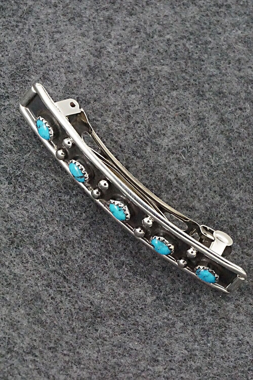 Turquoise & Sterling Silver Hair Barrette - Paul Largo