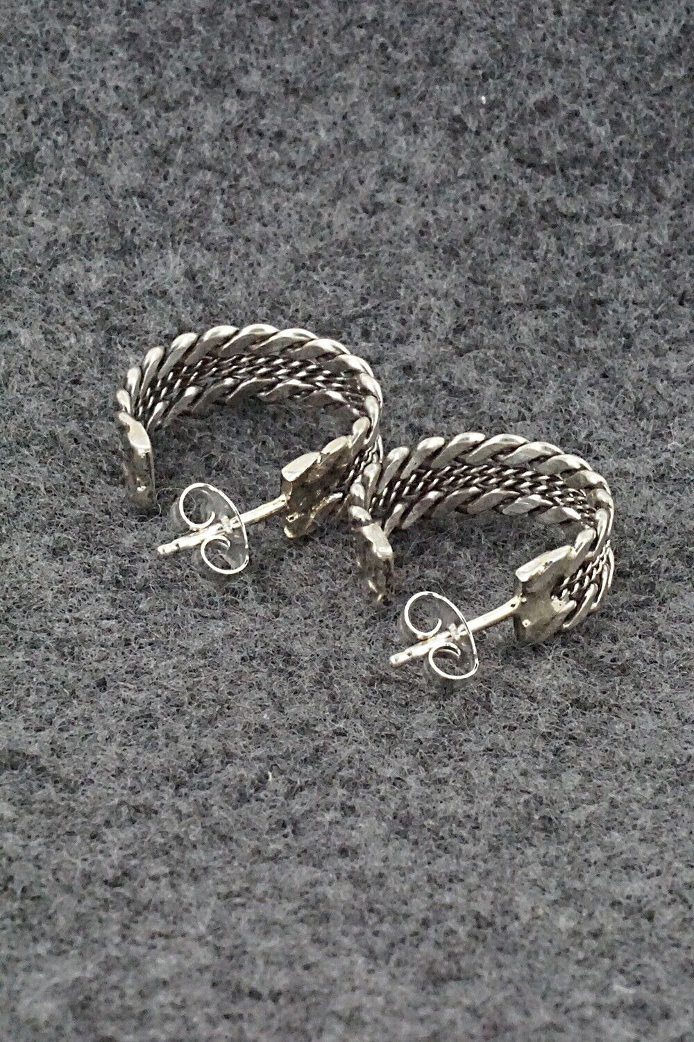 Sterling Silver Hoop Earrings - Elaine Tahe