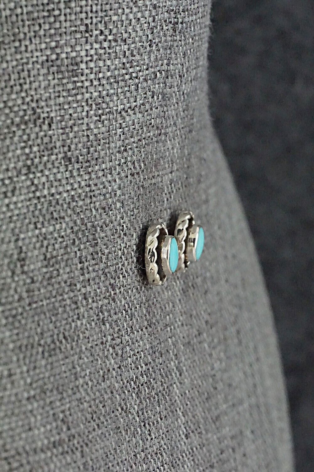 Turquoise & Sterling Silver Earrings - Carina Leekity