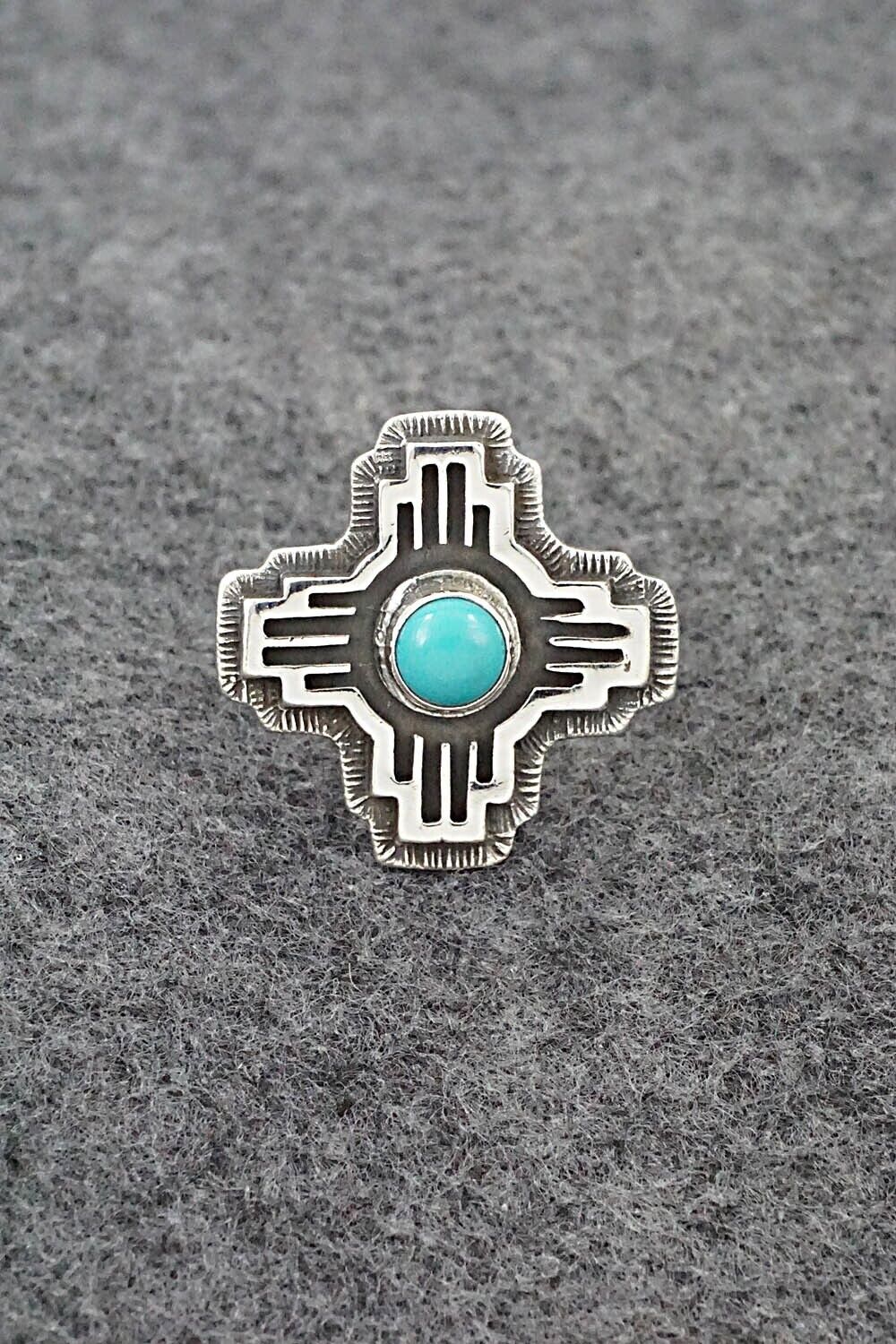 Turquoise and Sterling Silver Ring - Hiram Largo - Size 9.25