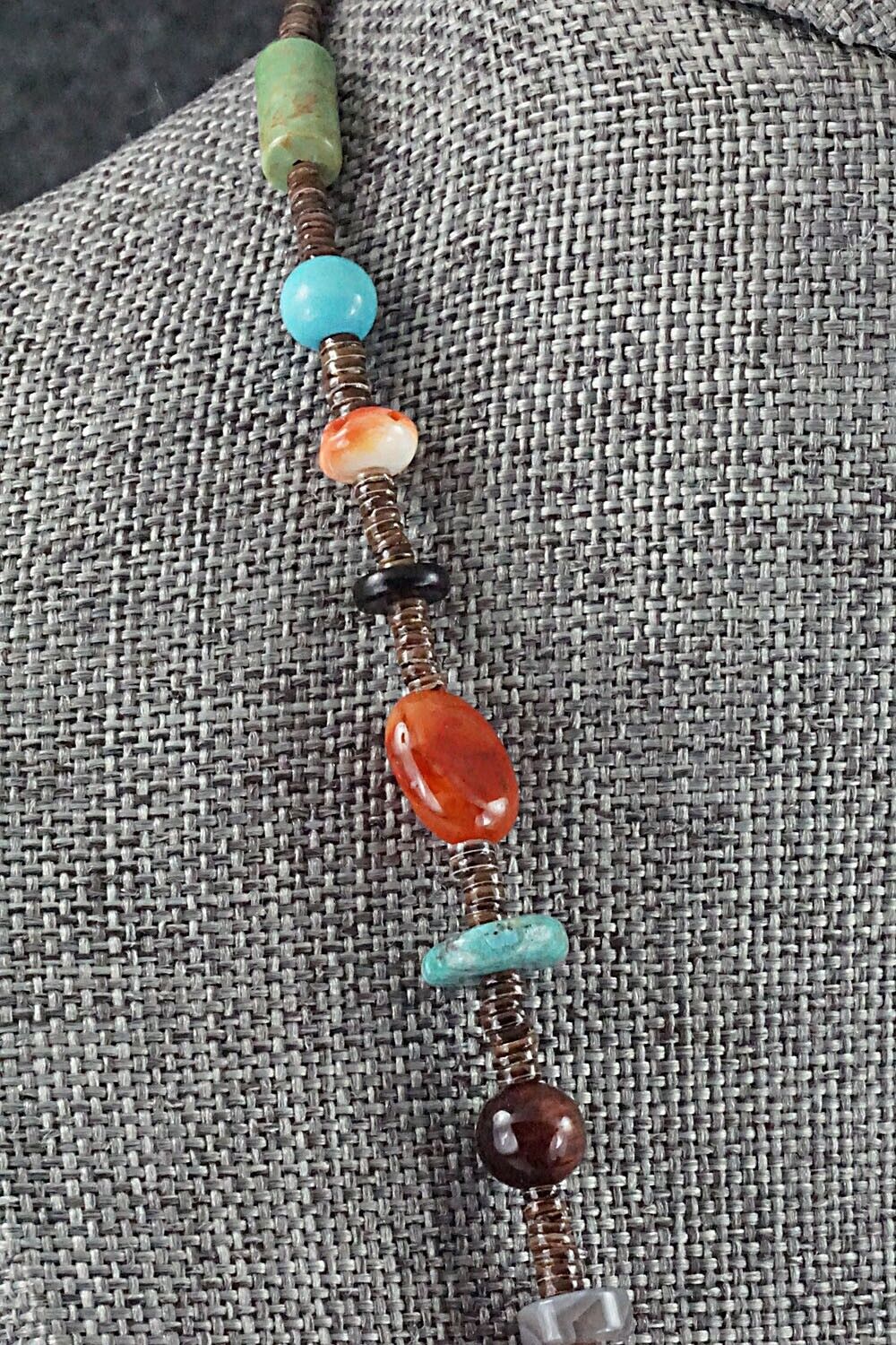 Multi Stone and Sterling Silver Necklace - Helen Tsosie