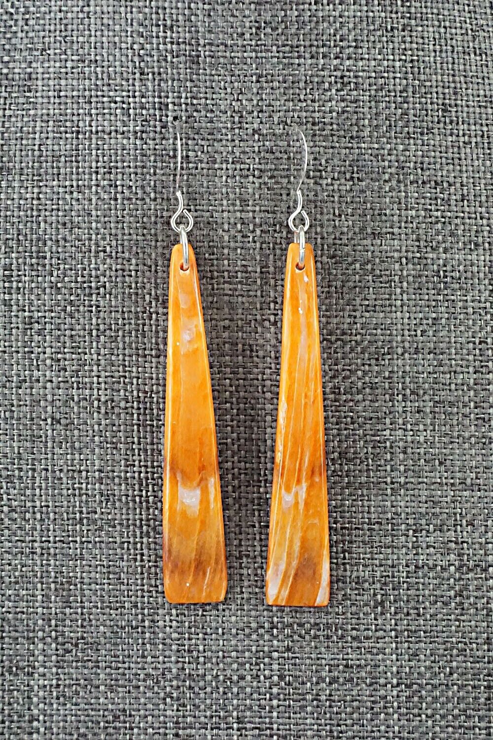 Spiny Oyster & Sterling Silver Earrings - Jesus Espino
