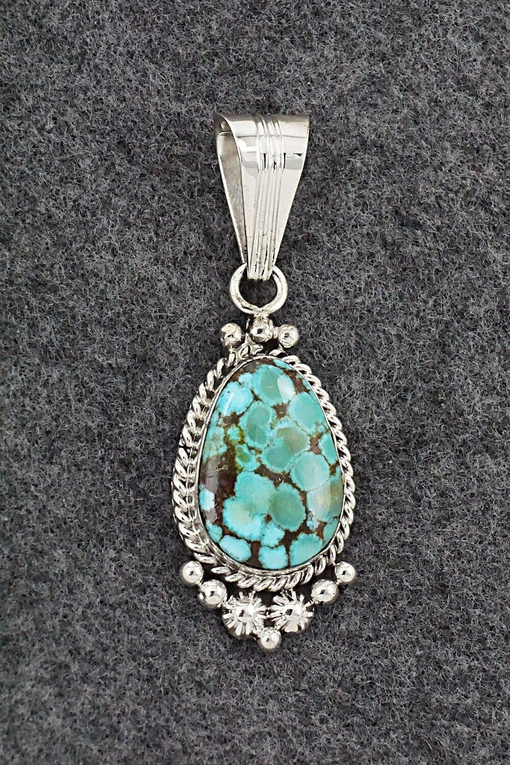 Turquoise & Sterling Silver Pendant - Samuel Yellowhair