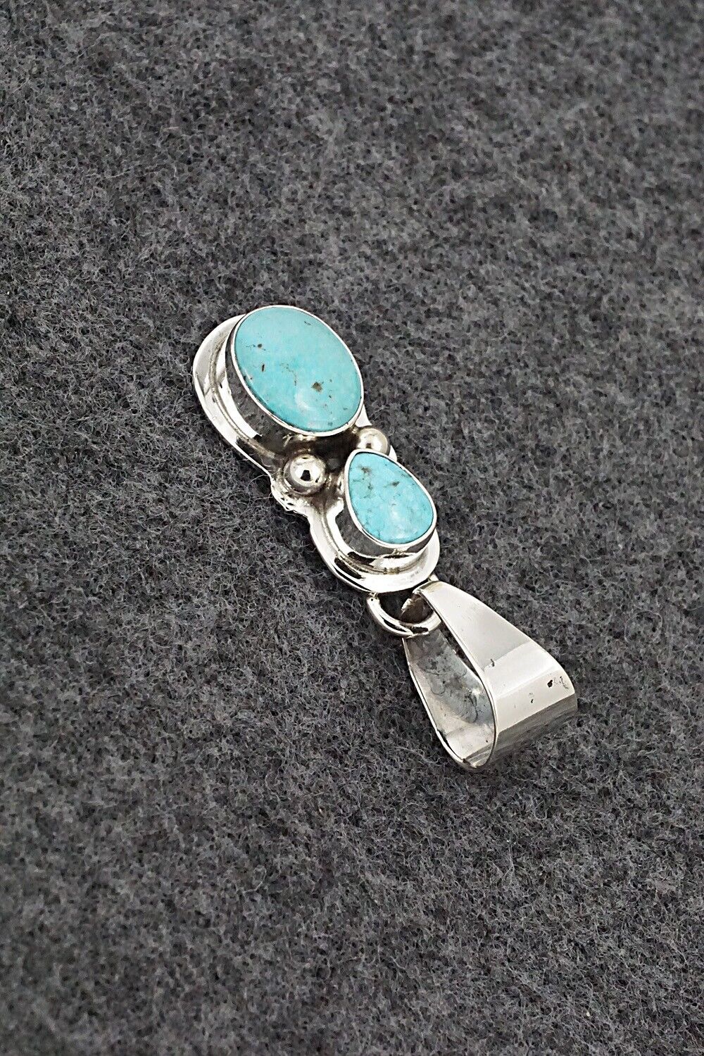 Turquoise & Sterling Silver Pendant - Kathleen Livingston