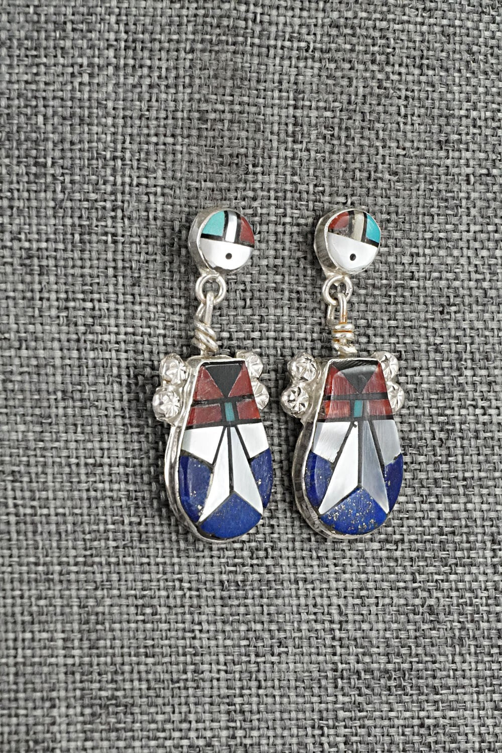 Multi-Stone Inlay & Sterling Silver Earrings - Ola Eriacho