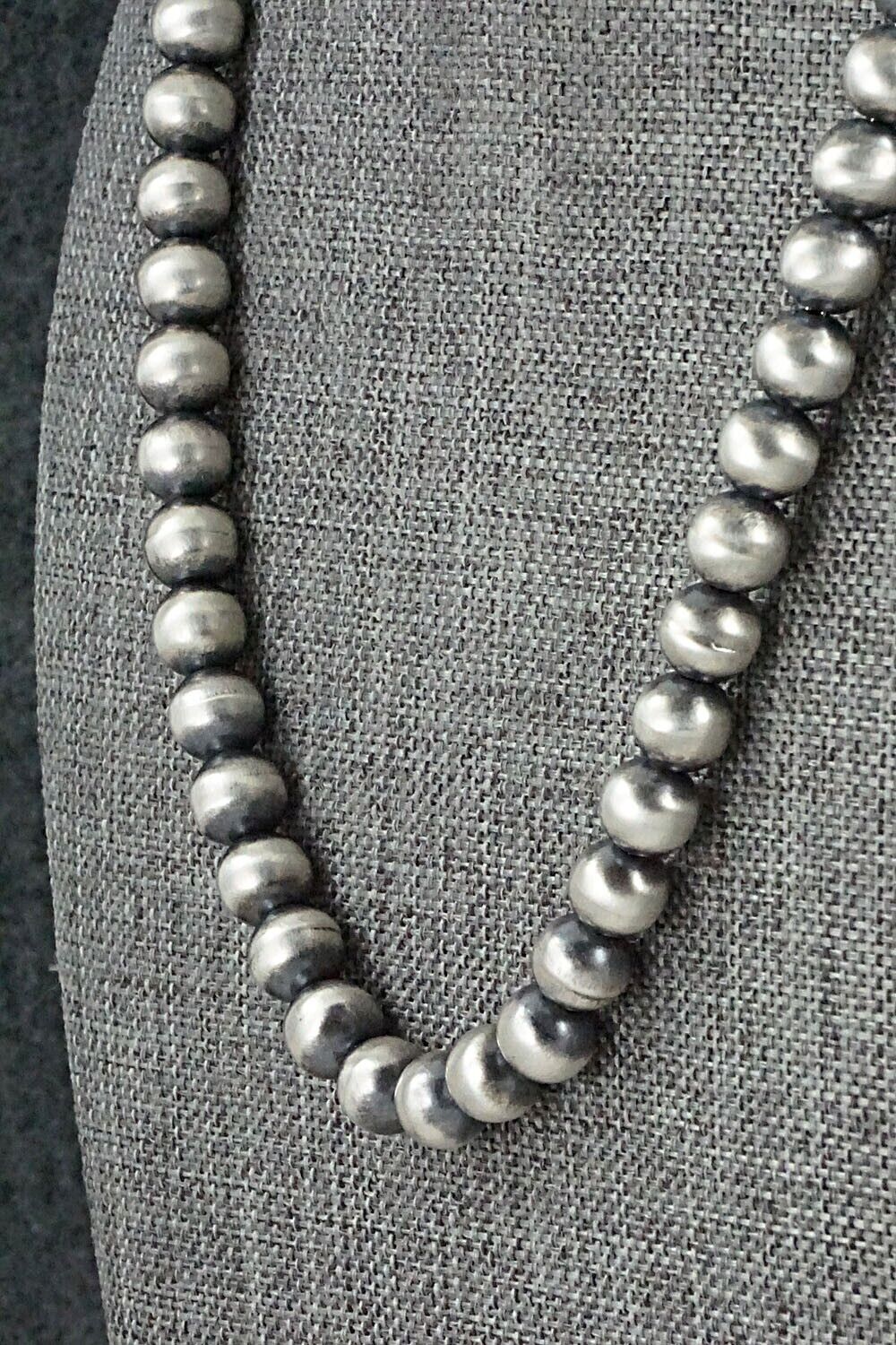 Sterling Silver Navajo Pearl Necklace - Bryannen Halwood