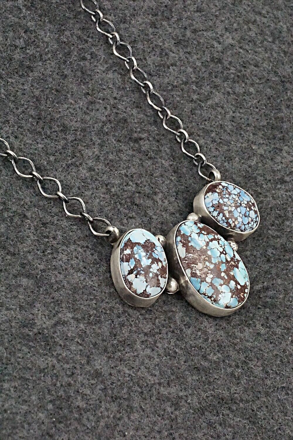 Turquoise & Sterling Silver Necklace - Darrin Livingston