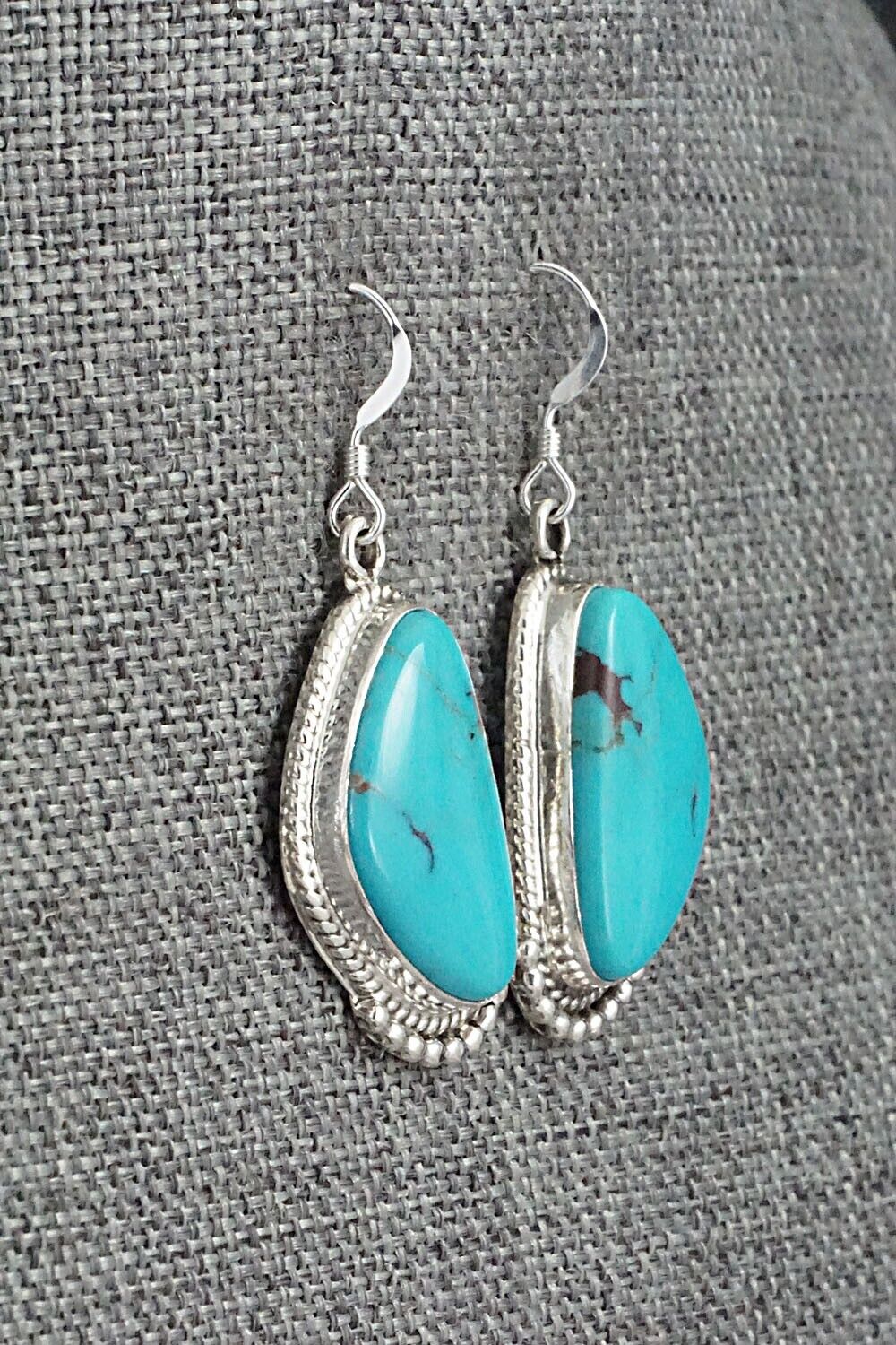 Turquoise & Sterling Silver Earrings - Verley Betone