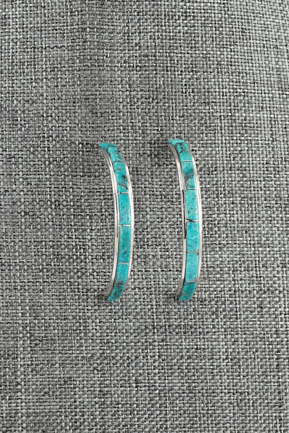 Turquoise & Sterling Silver Earrings - Gloria Waatsa